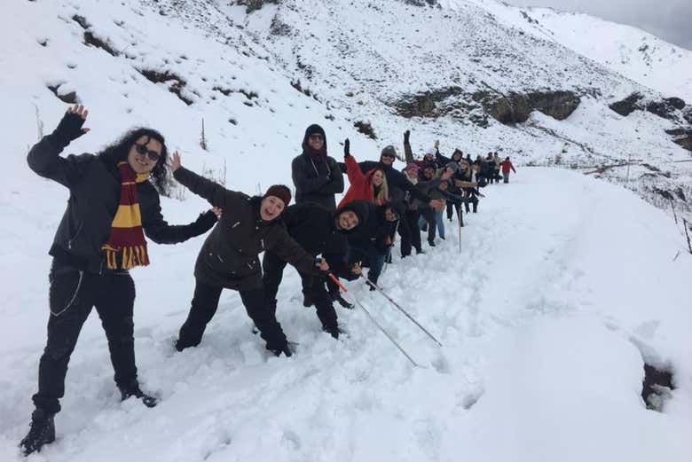 Disfrutando de la nieve