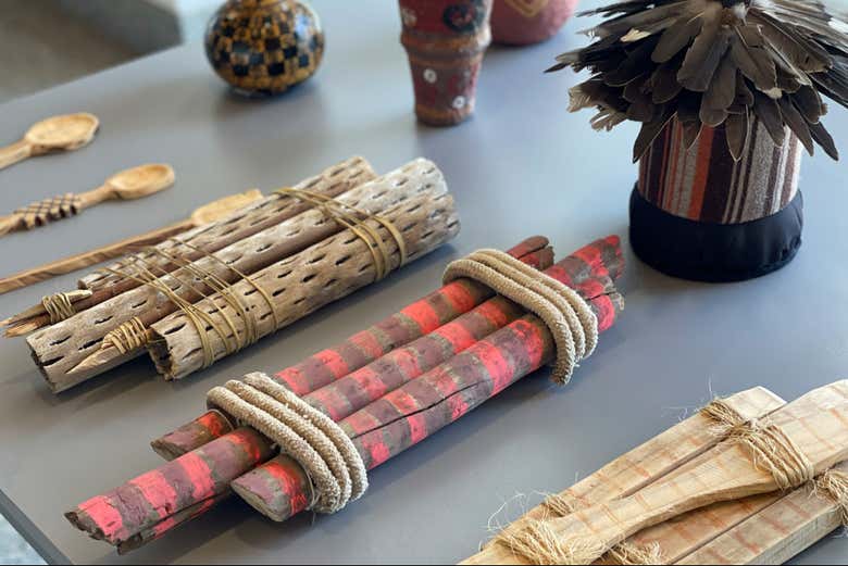 Artefatos pré-colombianos no Museu Andino