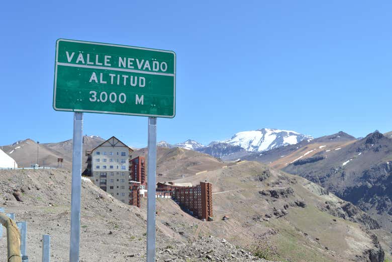 O Valle Nevado tem uma altitude de 3.000 metros