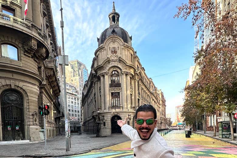 Exterior do edifício da Bolsa de Santiago