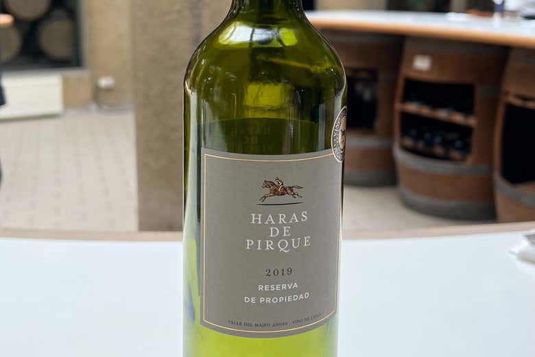 Garrafa de vinho da Haras de Pirque