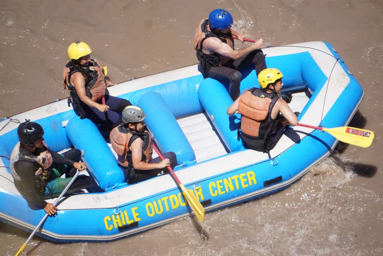 Vista aérea de la balsa