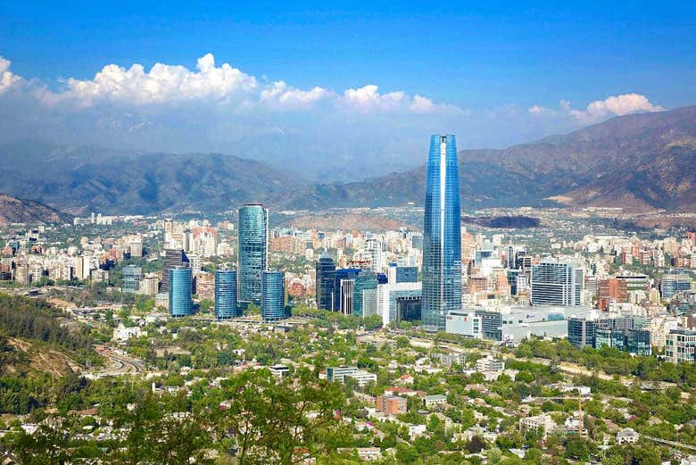 Vista aérea de Santiago de Chile