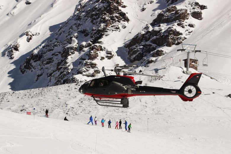 Valle Nevado en helicóptero