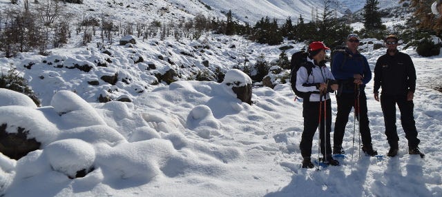 Paseo con raquetas de nieve por el Cajón del Maipo