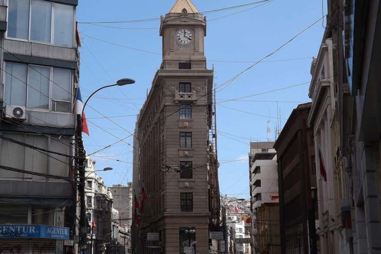 The financial district of Valparaiso