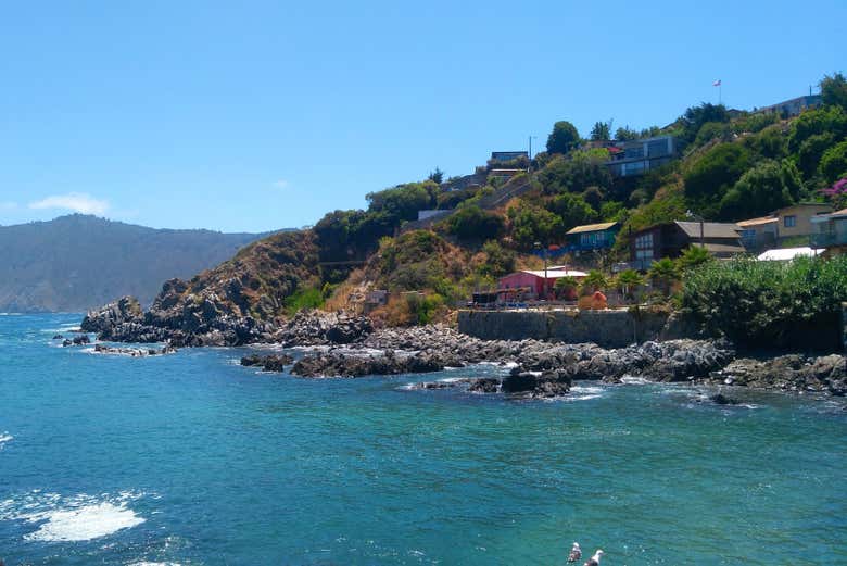 Paisajes de la costa de Quintay