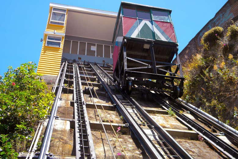 Subindo em um funicular