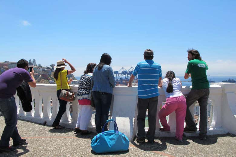 Viendo el puerto de Valparaíso