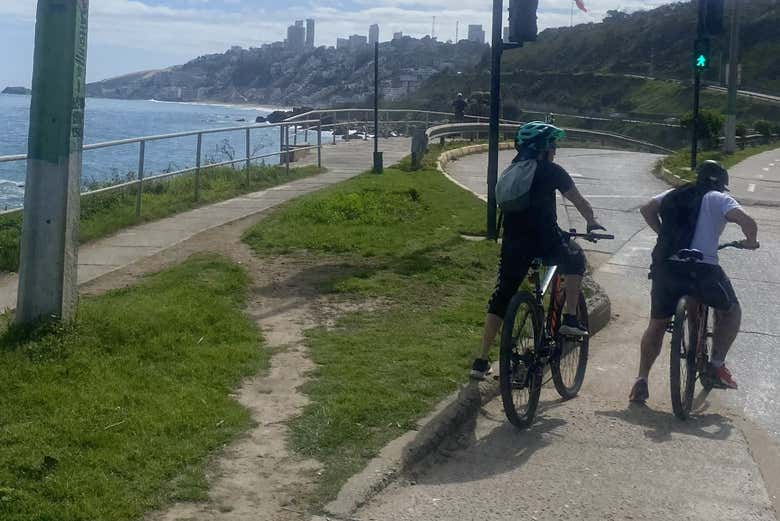 Viña del Mar e Valparaíso in bici
