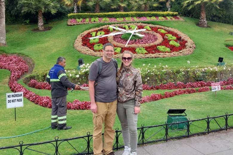 Take a keepsake picture at the Flower Clock