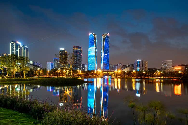 As Torres Gêmeas de Tianfu