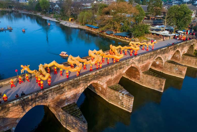 Ponte Pingle sobre o rio