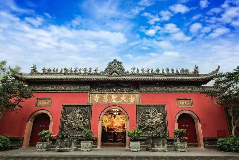 Um templo budista em Chengdu
