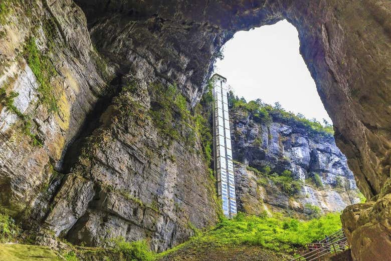 Ascensor del Parque de los Tres Puentes de Wulong