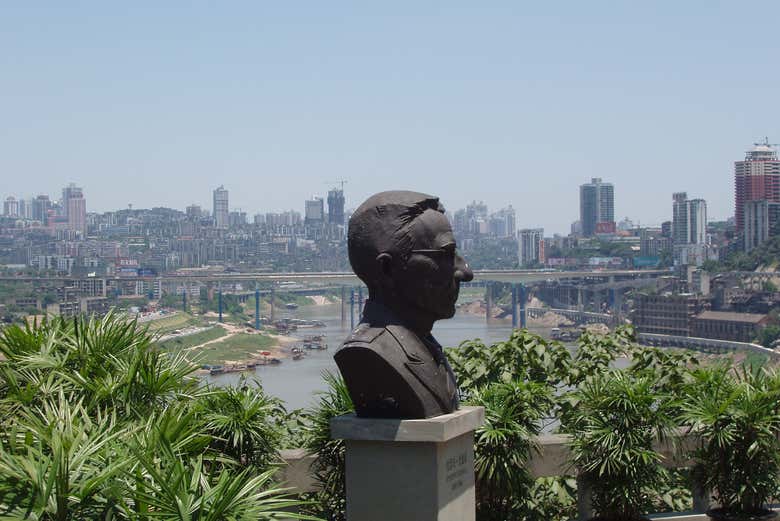 Vista de Chongqing desde el Museo Joseph Stilwell
