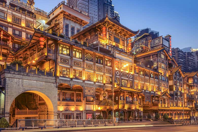 El histórico edificio Honya Dong, en Chongqing