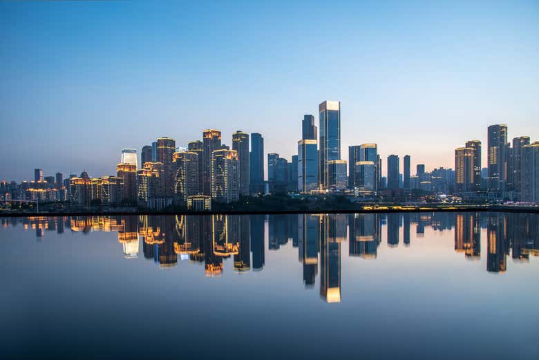 Panorama de la ligne d'horizon de Chongqing