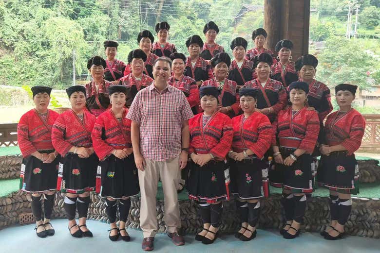 Habitants d'Huangluo, le « village des cheveux longs »