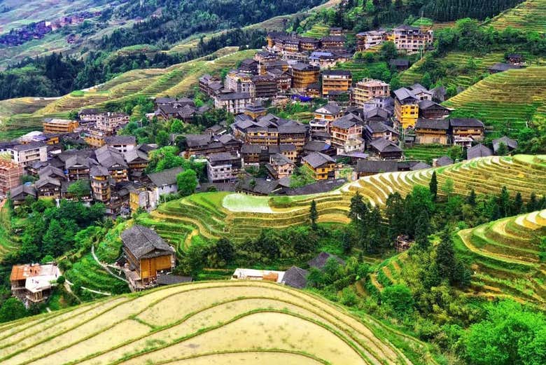 Vista del pueblo de Longsheng