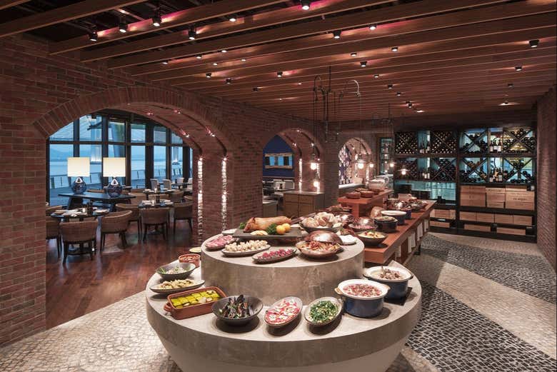 Disfrutaremos de una comida tipo buffet