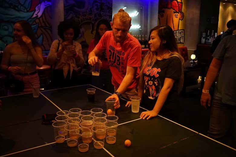 Fun and games on the bar crawl