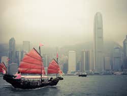 Bateau traditionnel chinois de la Baie de Victoria