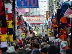 Um dos mercados de Kowloon
