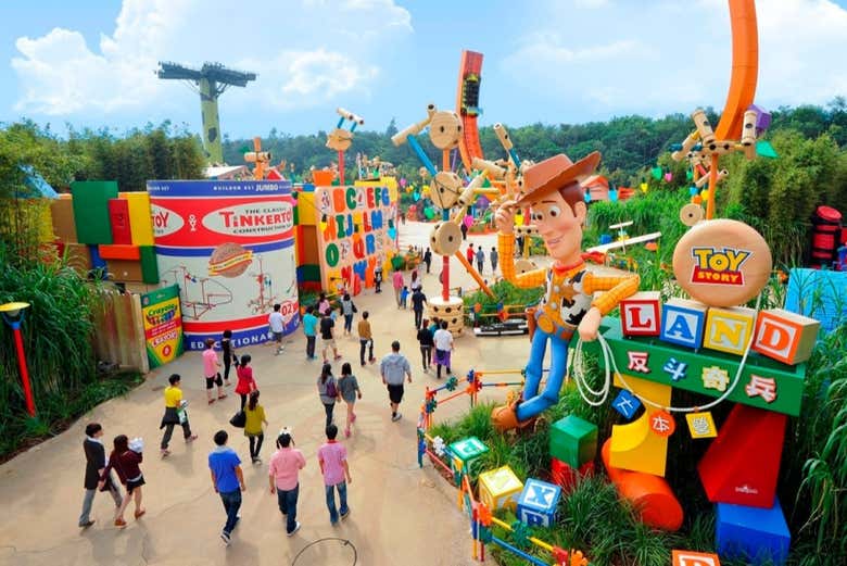 Visitar a zona temática de Toy Story
