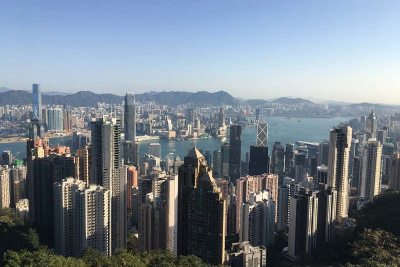 Vue panoramique sur Hong Kong
