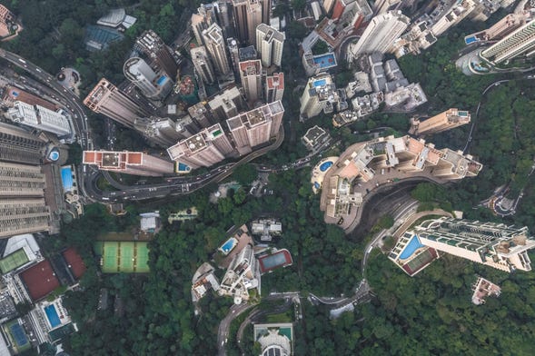 Balade en hélicoptère au-dessus de Hong Kong