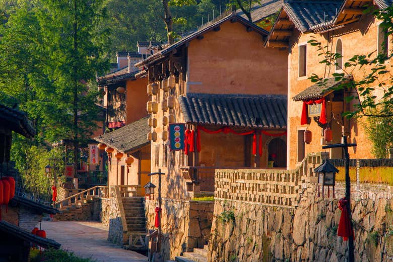 Casitas tradicionales de Wangxian Valley