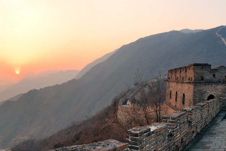 Atardecer sobre la Gran Muralla China
