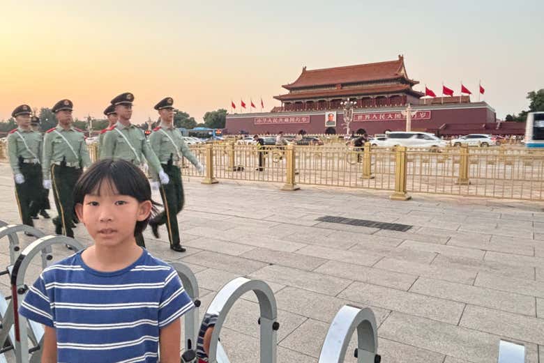 ¡Foto en la plaza de Tiananmén!