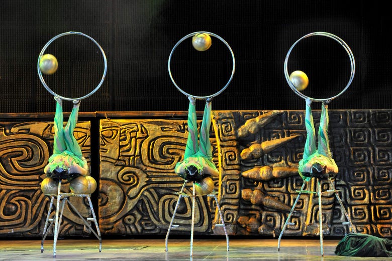 Acrobats performing in Beijing