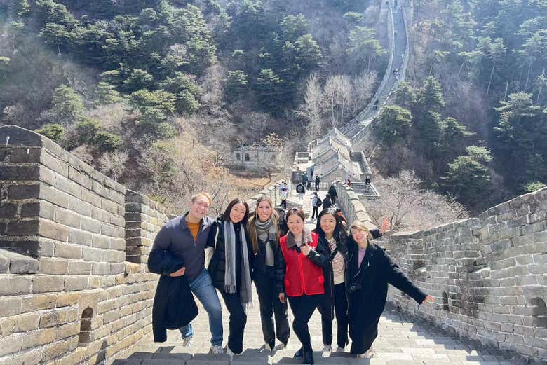 Foto de grupo na Grande Muralha
