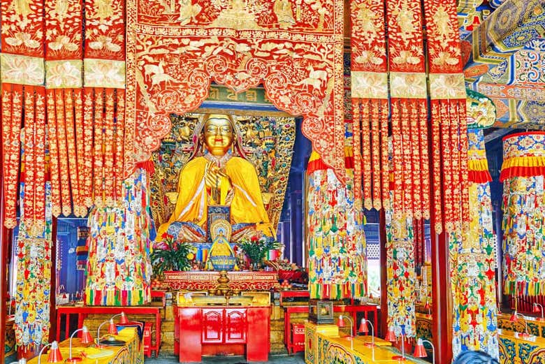 Interior do Templo dos Lamas