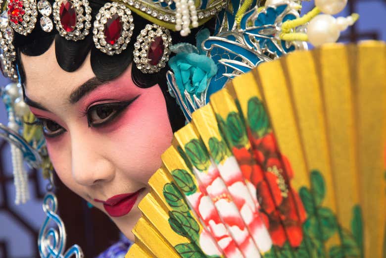 Une chanteuse d'opéra de Pékin