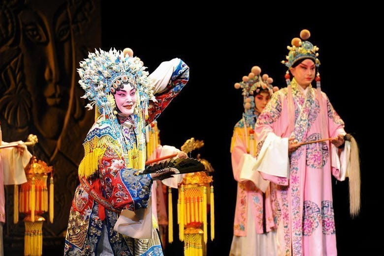 Disfrutando dela Ópera de Pekín
