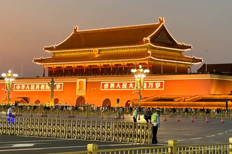 Plaza de Tiananmén al atardecer 