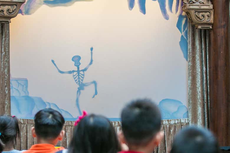Disfrutando del teatro de sombras chinas