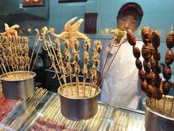 Wangfujing Street Market, food stall