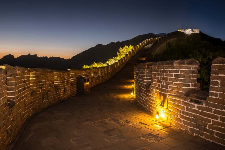 Recorred los tramos iluminados al atardecer