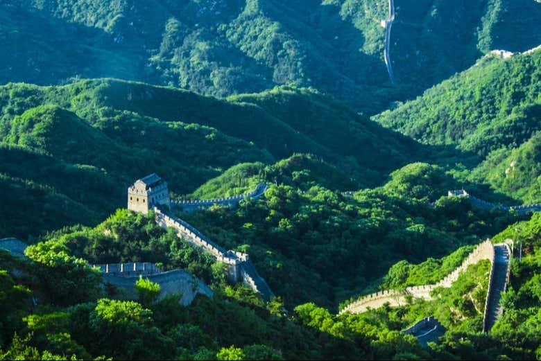 El valle que rodea la Gran Muralla de Badaling 