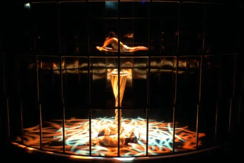 Acrobacias durante o espetáculo