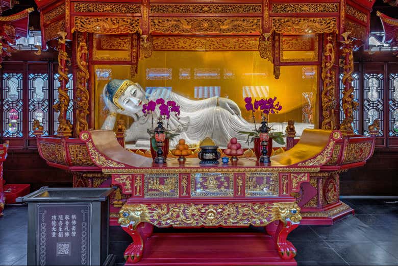 Estátua de Buda no Templo de Jade