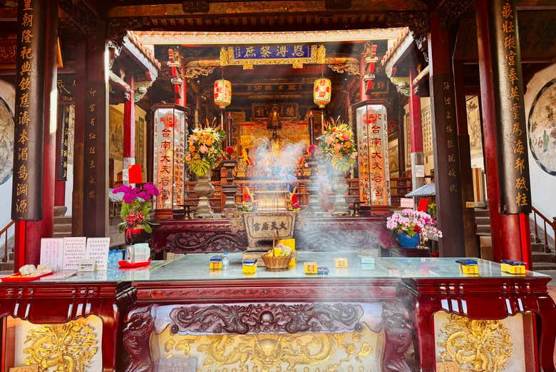 Altar en el Gran Templo de Mazu