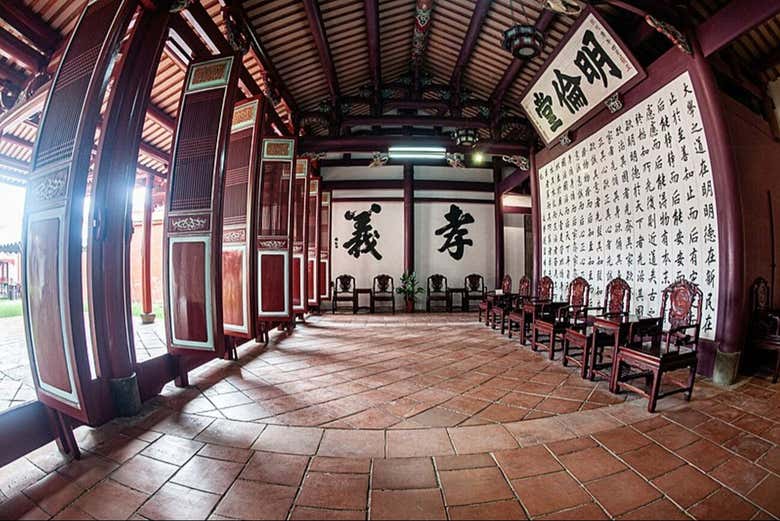 Un salón en el Templo de Confucio de Tainan