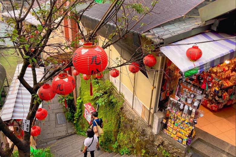 Durante el tour por Jiufen