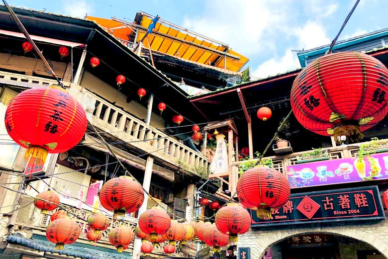Decoraciones de las fachadas de Jiufen
